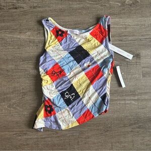 Lisa Says Gah Multicolor Tank Top Cirque Argyle Erin Tank